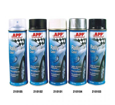 APP Rally spray,  biely lesklý  - 500ml