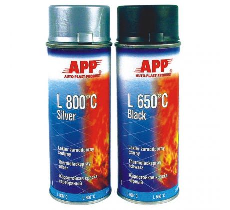 APP sprej čierny žiaruvzdorný do 650°C, 400ml